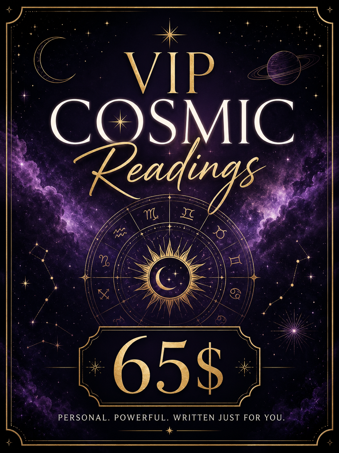 👑 VIP Cosmic Reading | Deep, Priority Birth Chart Experience